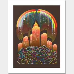 City with the rainbow pride Posters and Art